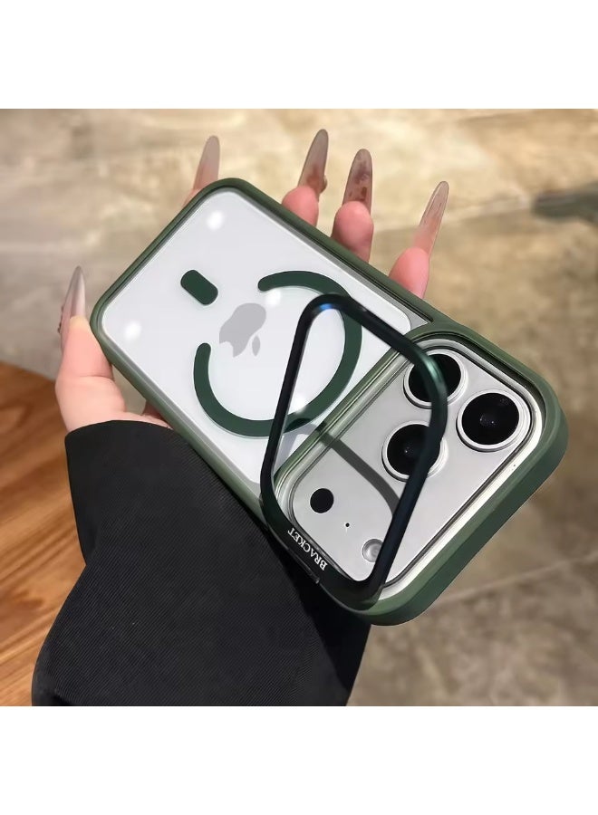 جراب شفاف مزود بحامل كاميرا مدمج قابل للتعديل لهاتف iPhone 17 Pro Max، جراب مغناطيسي شفاف مزود بعدسة كاميرا لهاتف iPhone 17 Pro Max - Image 3
